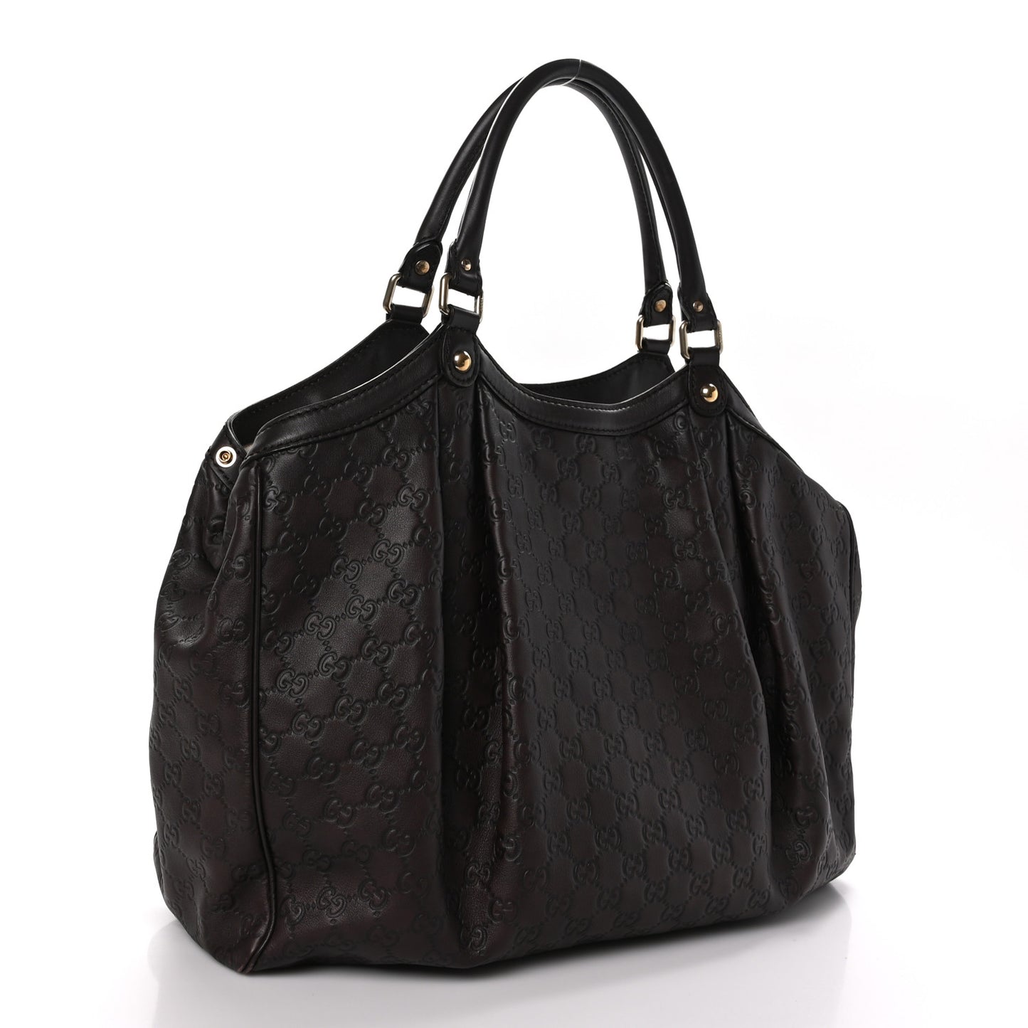 Guccissima Signature Large Sukey Tote Chocolate