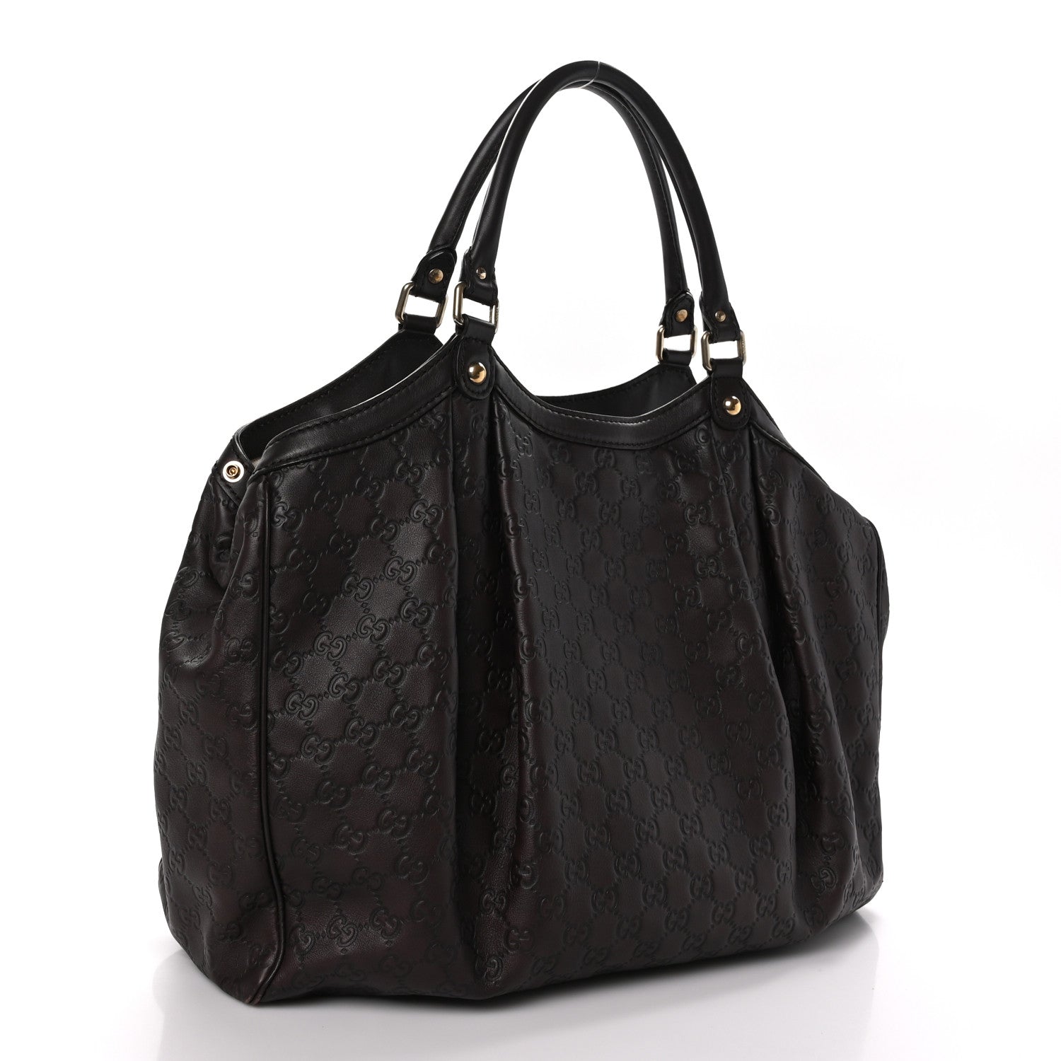Gucci Guccissima Signature Large Sukey Tote Chocolate 3 of 14