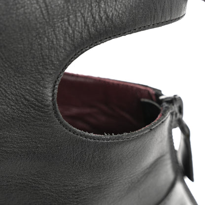 Chanel Lambskin Patent Cut Out Buckle Cap Toe Knee High Boots 35.5 Black 8 of 9