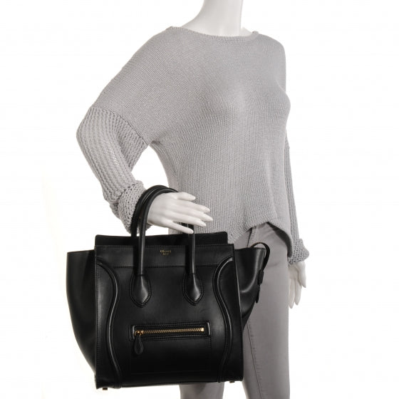 Smooth Calfskin Mini Luggage Black