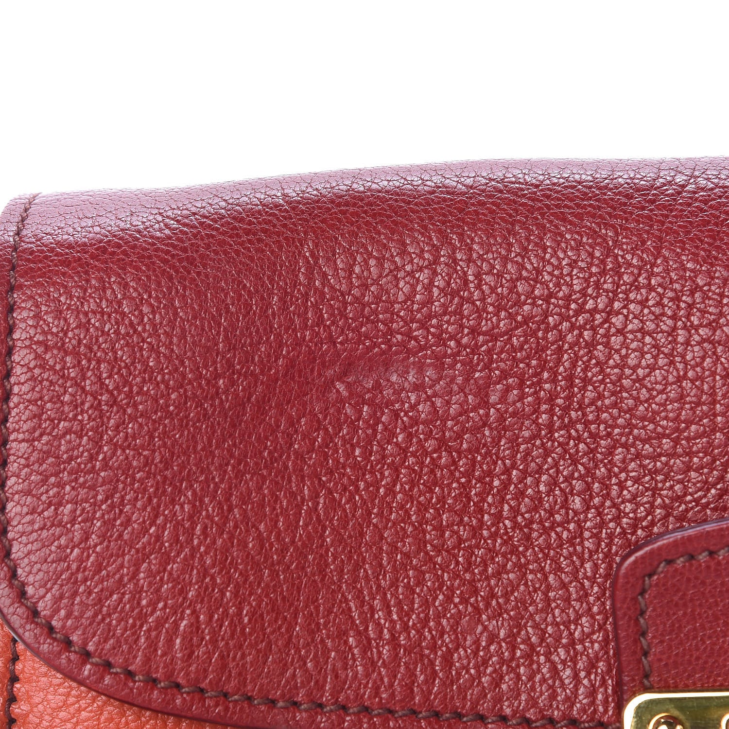 Miu Miu Goatskin Madras Crossbody Bag Mandarino Rubino 15 of 18