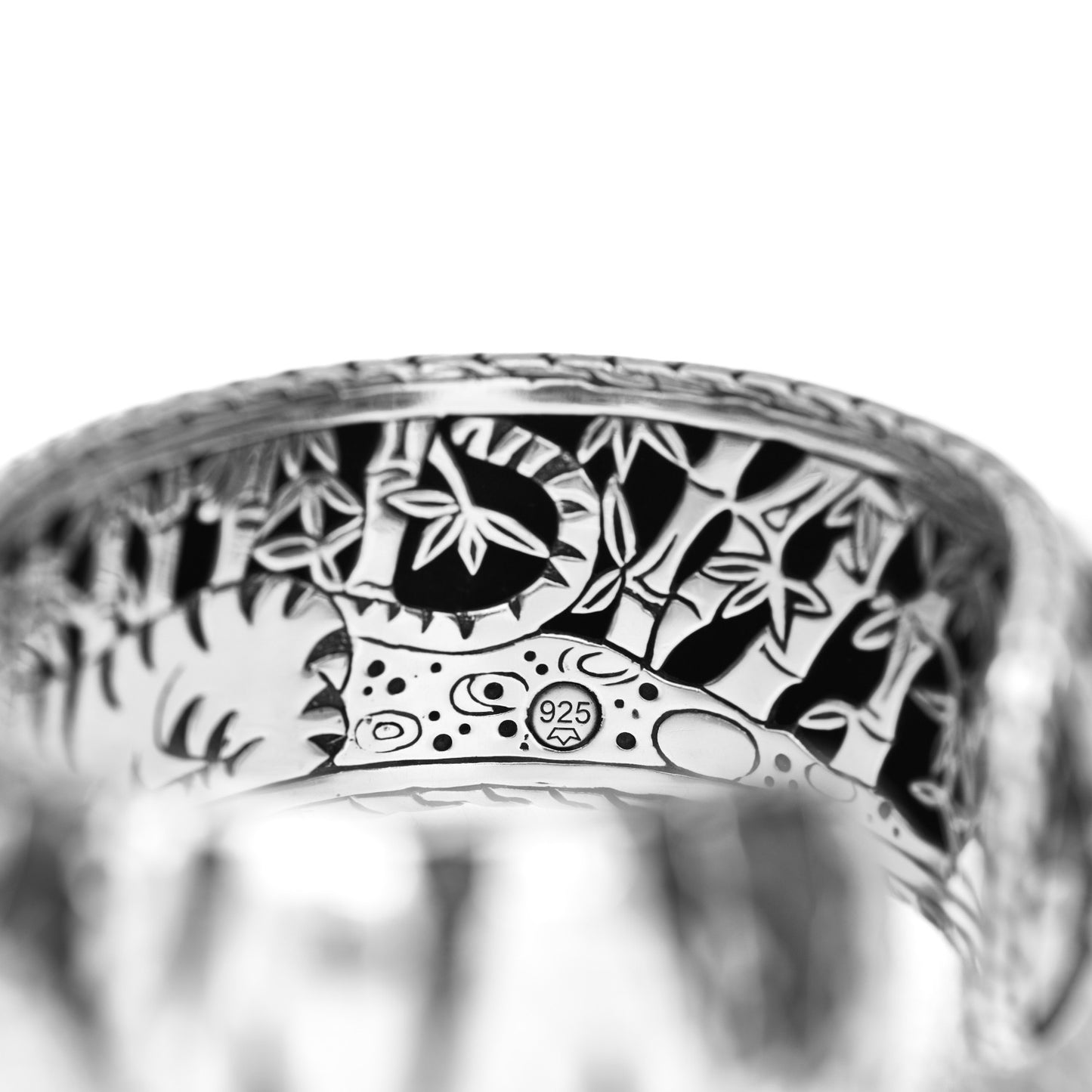 Sterling Silver Palu Macan Tiger Stripe Cuff Bracelet