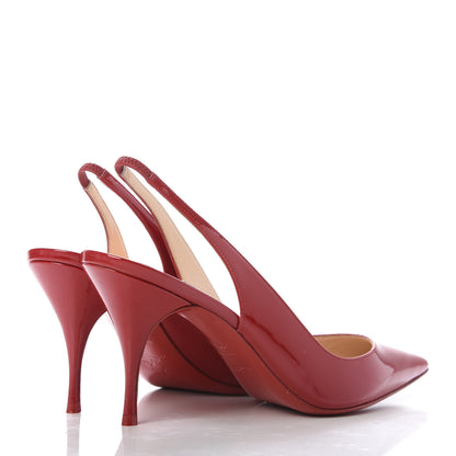 Christian Louboutin Patent Clare Sling 80 Pumps 37.5 Loubi 4 of 9
