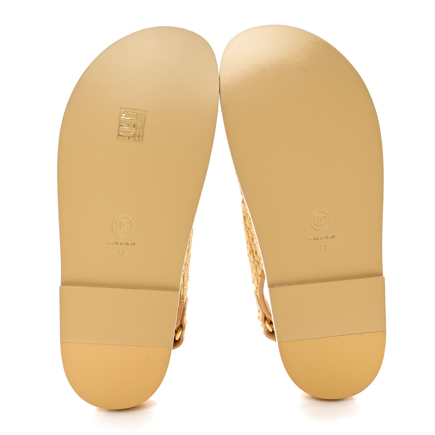 Braided Fabric Velcro Dad Sandals 39 Beige