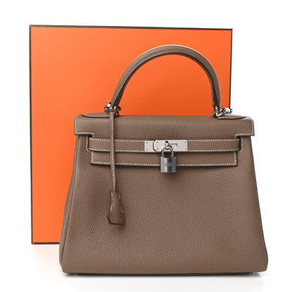 Hermes Togo Kelly Retourne 28 Etoupe 12 of 12