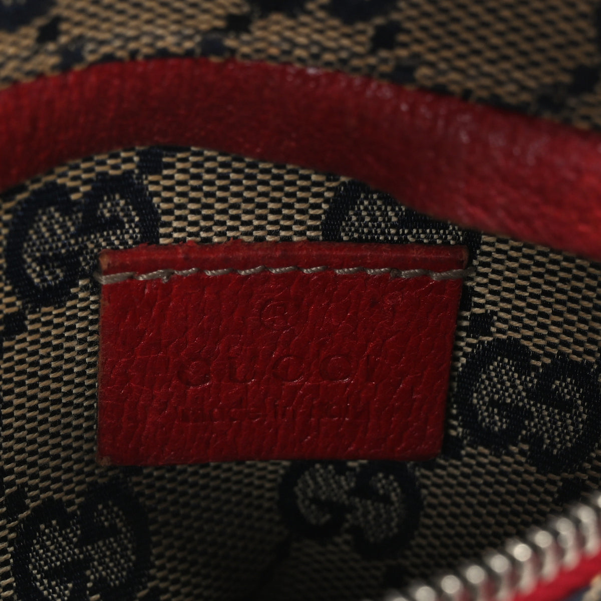 GG Monogram Web Double Pocket Belt Bag Navy Red