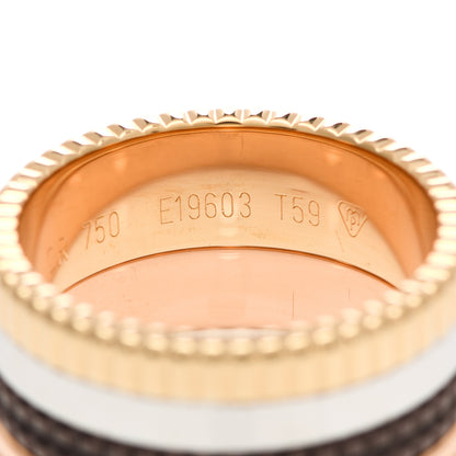 Boucheron 18K Pink Yellow White Gold PVD Large Quatre Classique Ring 59 8.75 6 of 8