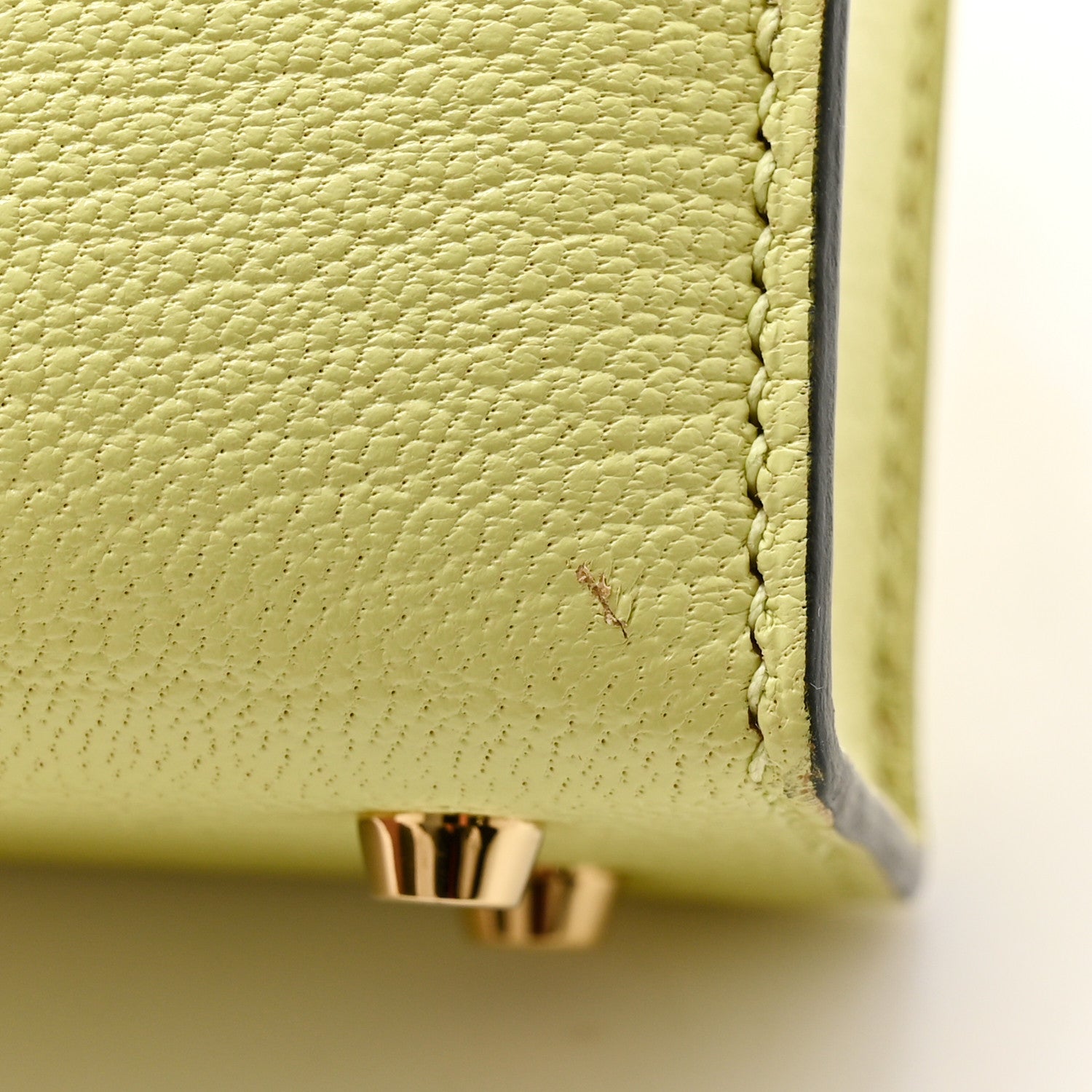 Hermes Chevre Mysore Mini Verrou Chaine Bag Jaune Bourgeon 11 of 13