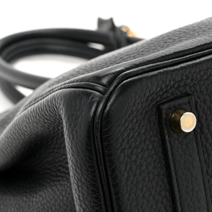 Hermes Taurillon Clemence Birkin 35 Black 13 of 16
