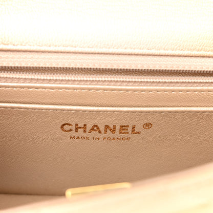 Chanel Metallic Goatskin Quilted Mini Rectangular Flap Gold 6 of 10
