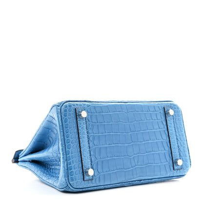 Hermes Matte Alligator Birkin 25 Mykonos 4 of 12