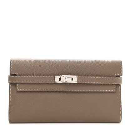 Hermes Epsom Kelly Longue Wallet Etoupe 1 of 8
