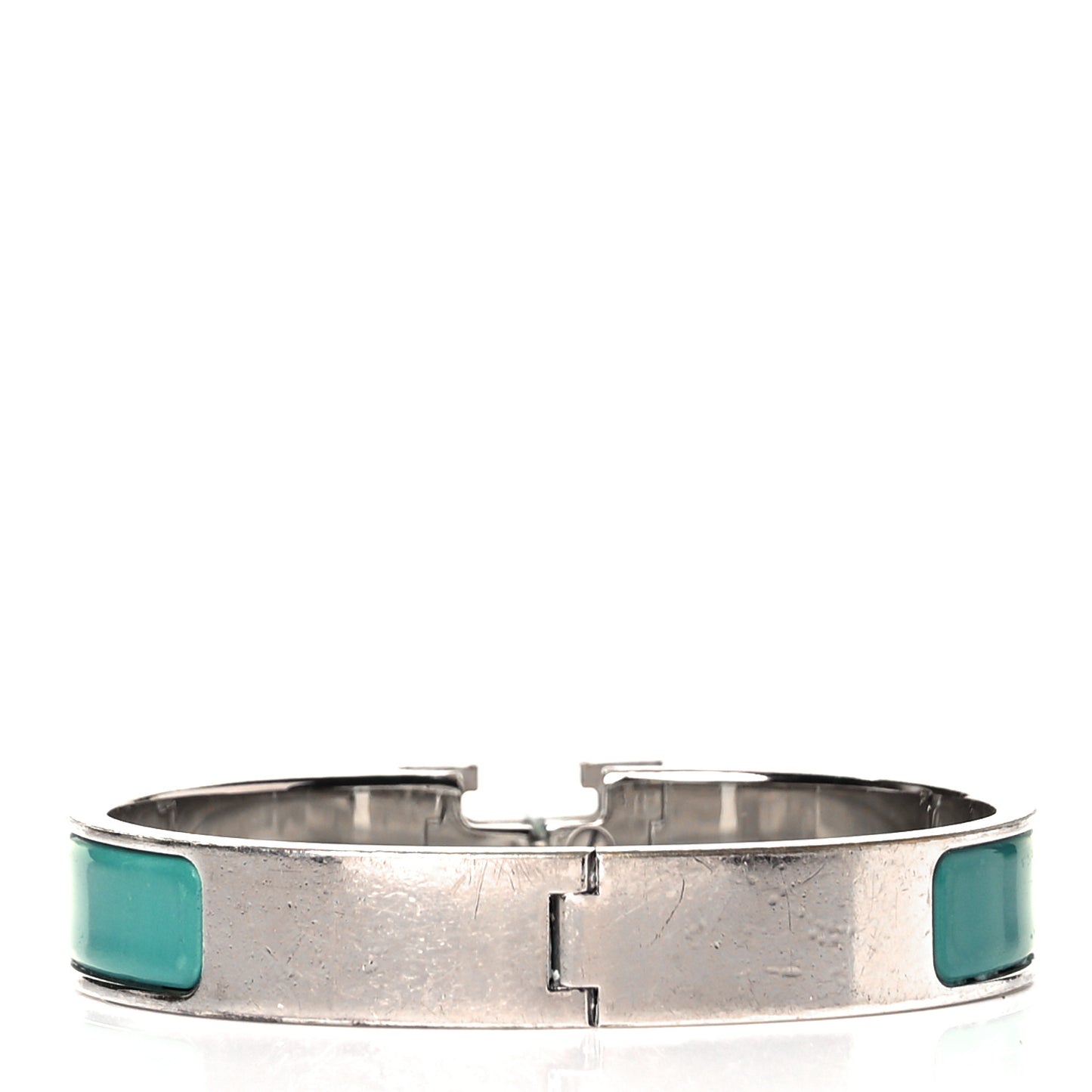 Enamel Narrow Clic Clac H Bracelet PM Emeraude