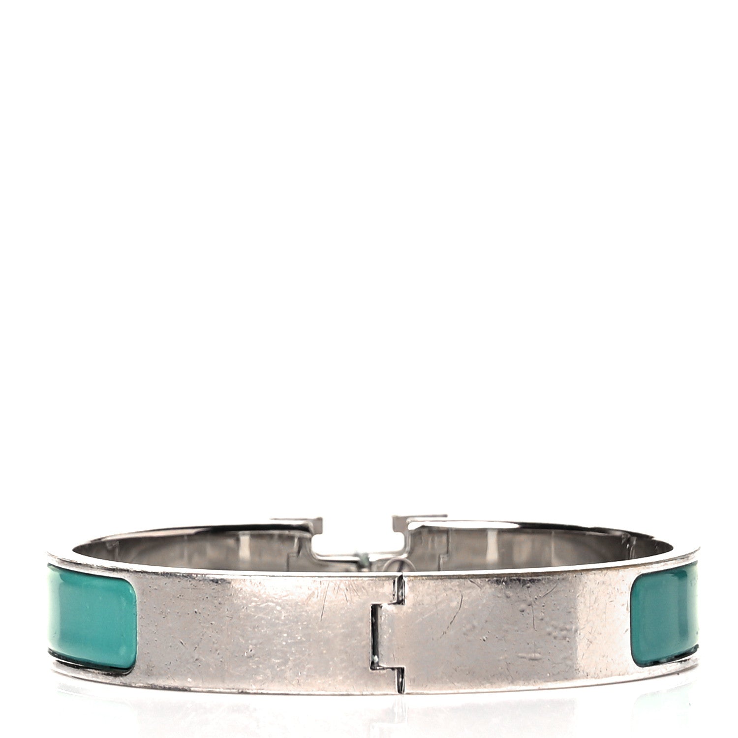 Hermes Enamel Narrow Clic Clac H Bracelet PM Emeraude 3 of 4