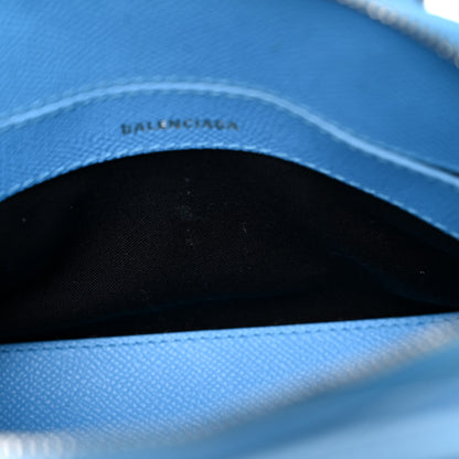 Balenciaga Signature Grained Calfskin Logo XXS Ville Top Handle Bag Baby Blue Black 11 of 20
