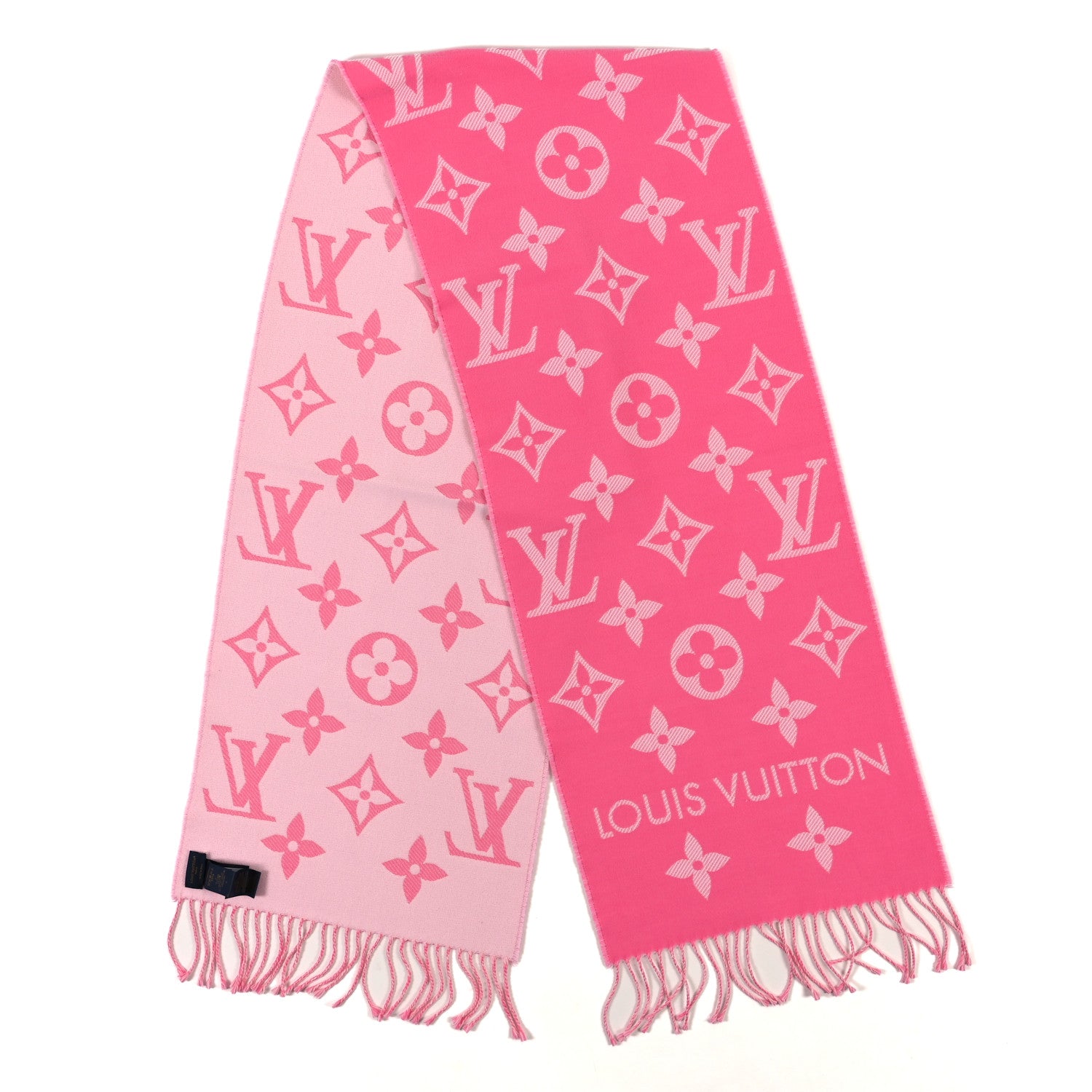 Louis Vuitton Wool Monogram LV Essential Scarf Rose Pop 2 of 3