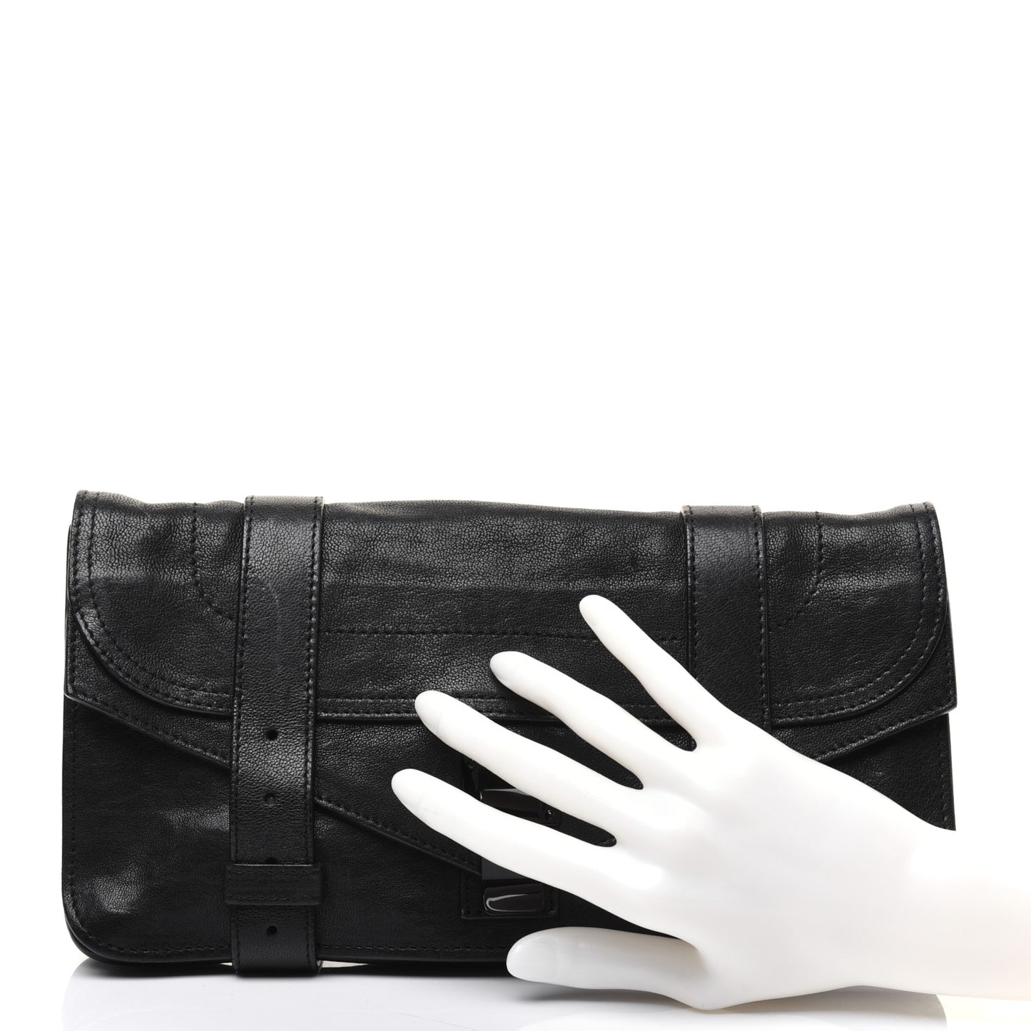 Lambskin PS1 Pochette Clutch Black