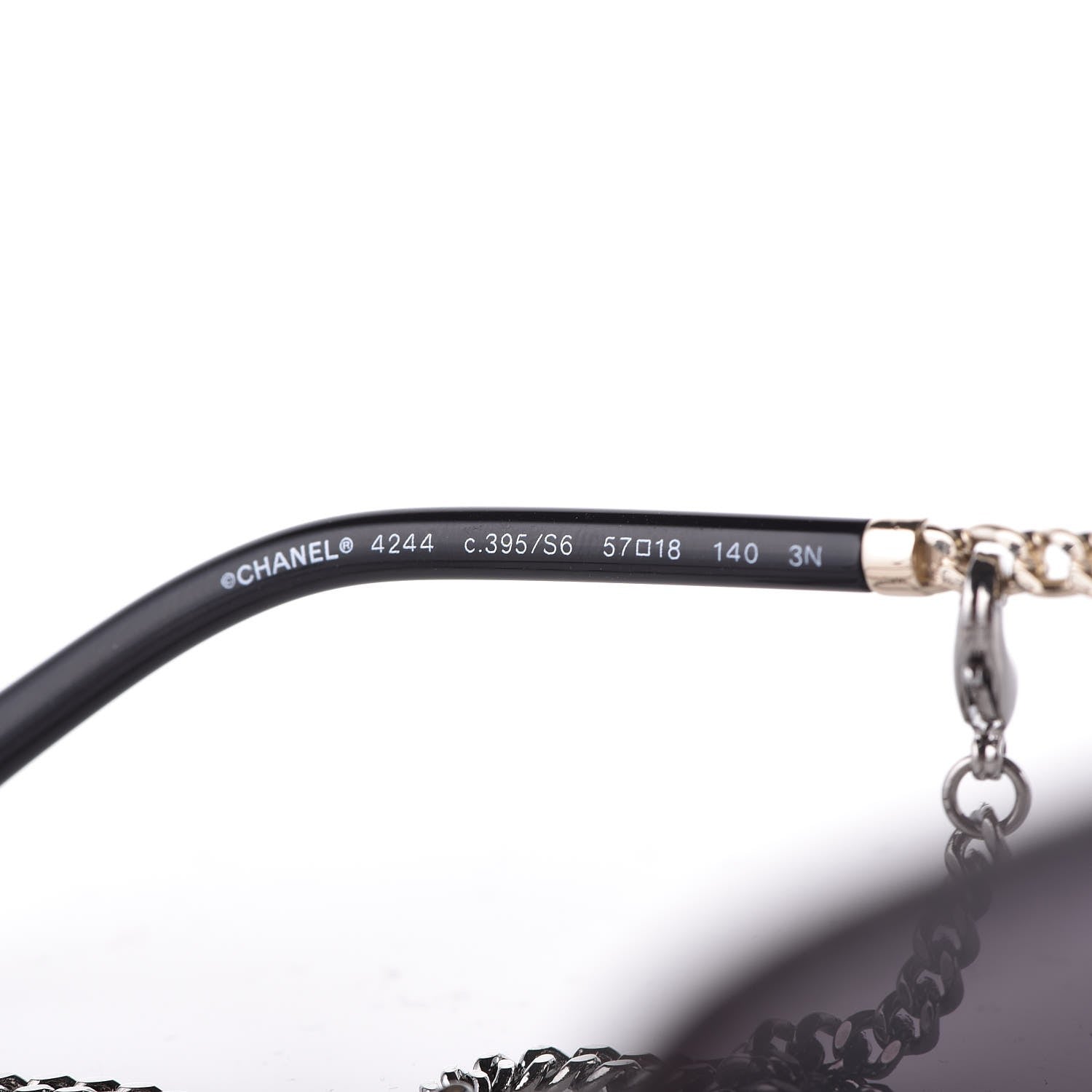 Chanel Chain Square Sunglasses 4244 Black 7 of 9