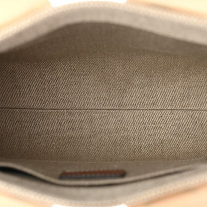 Chloe Cotton Calfskin Small Woody Ribbon Tote With Strap White Brown 5 of 10