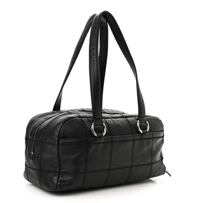 Chanel Caviar Square Stitched Bowler Black 2 of 9