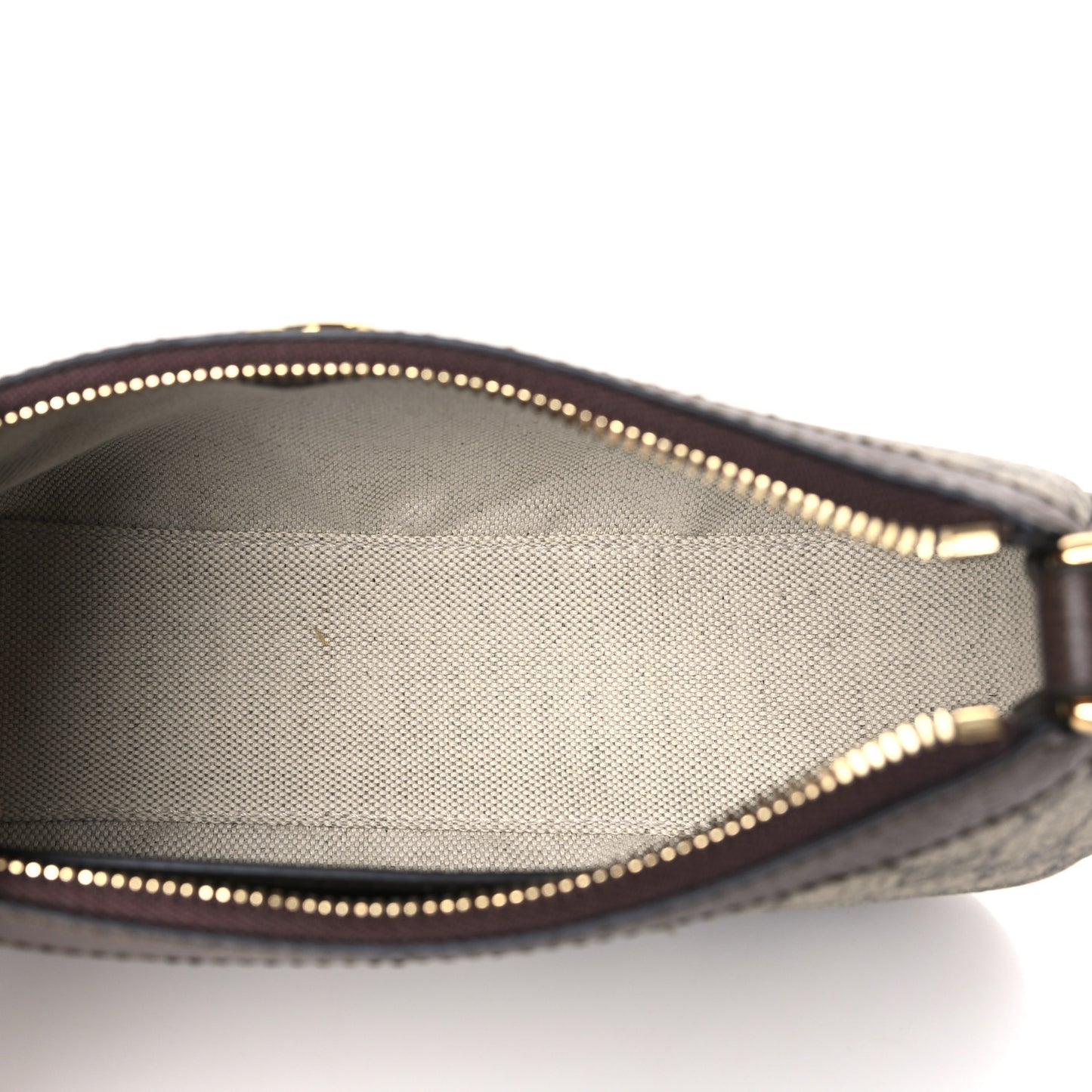GG Supreme Monogram Textured Dollar Calfskin Web Small Ophidia GG Handbag Beige Ebony New Acero