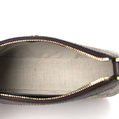 Gucci GG Supreme Monogram Textured Dollar Calfskin Web Small Ophidia GG Handbag Beige Ebony New Acero 6 of 11