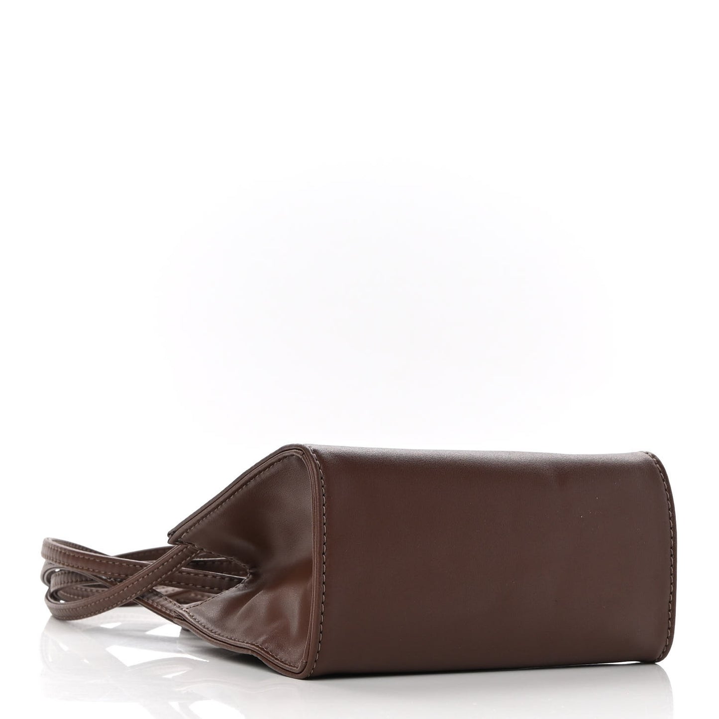Vegan Leather Small Shopping Bag Chocolate