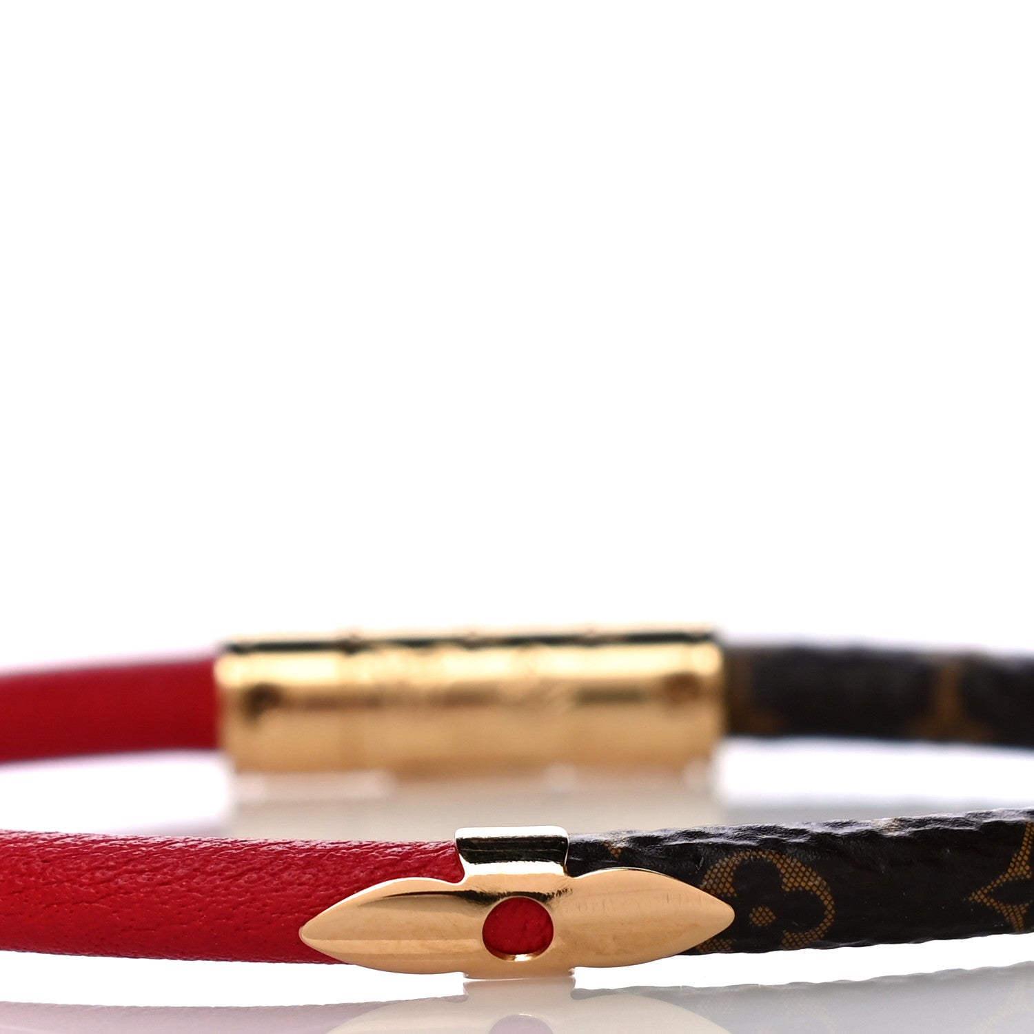 Louis Vuitton Monogram Daily Confidential Bracelet 19 Red 4 of 4