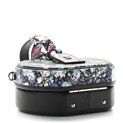 Louis Vuitton Calfskin Floral Print Petite Boite Chapeau Black 4 of 8