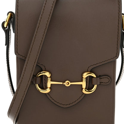 Gucci Boarded Plutone Calfskin Mini Horsebit 1955 Crossbody Bag New Acero 8 of 11