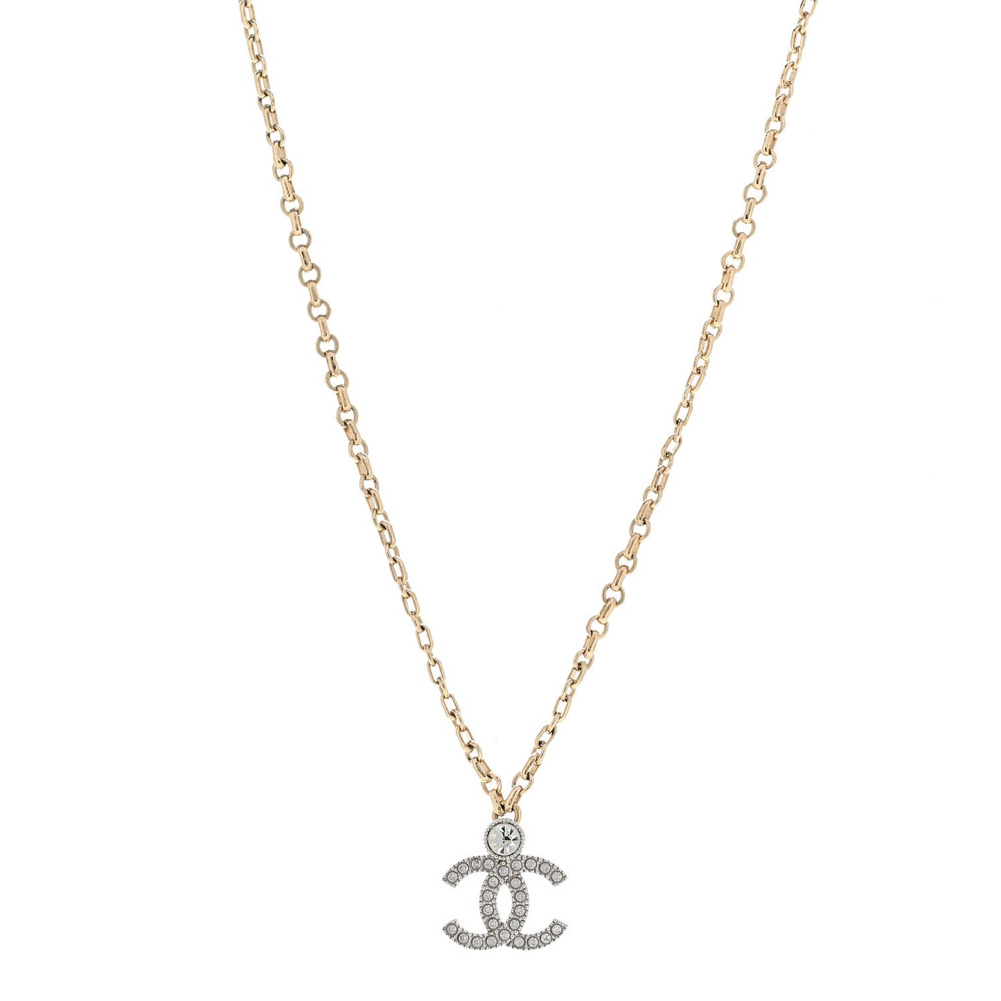 Crystal CC Necklace Gold Silver