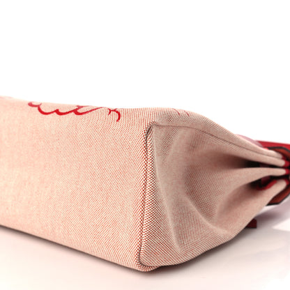 Hermes Vache Hunter Toile Pegase Pop Herbag Zip Retourne 31 PM Rouge Piment 10 of 11