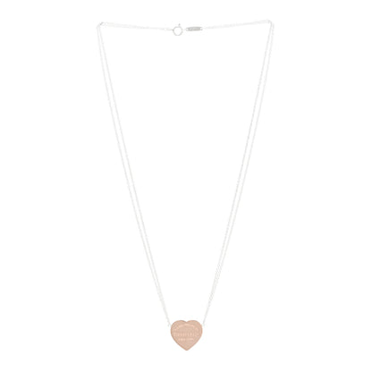 Tiffany Sterling Silver Rubedo Return to Tiffany Heart Tag Necklace 3 of 5