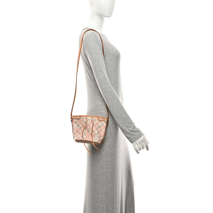 Louis Vuitton Damier Azur Tahitienne Nano Noe Rose Ballerine 2 of 10