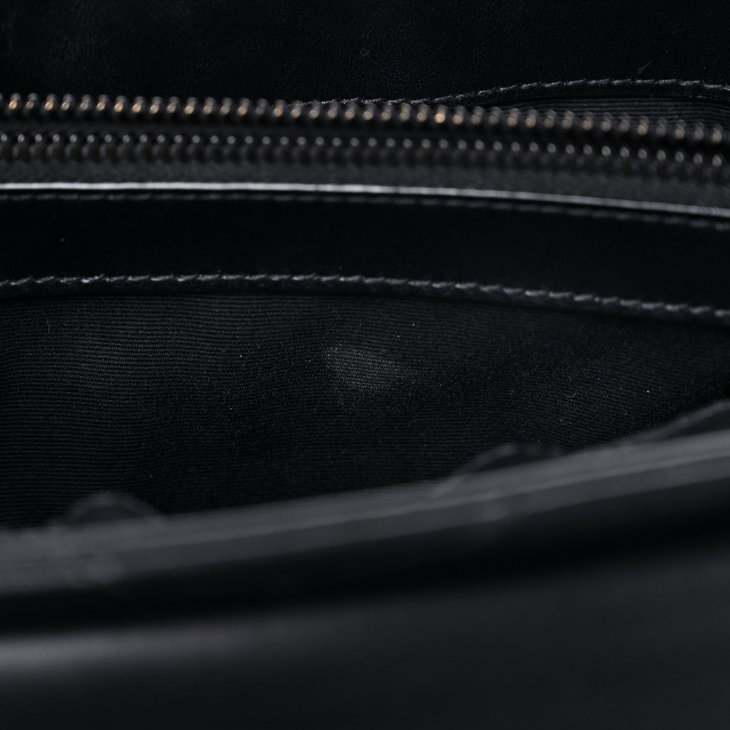 Calfskin Y Quilted Monogram MonochromeMedium Loulou Chain Satchel Black