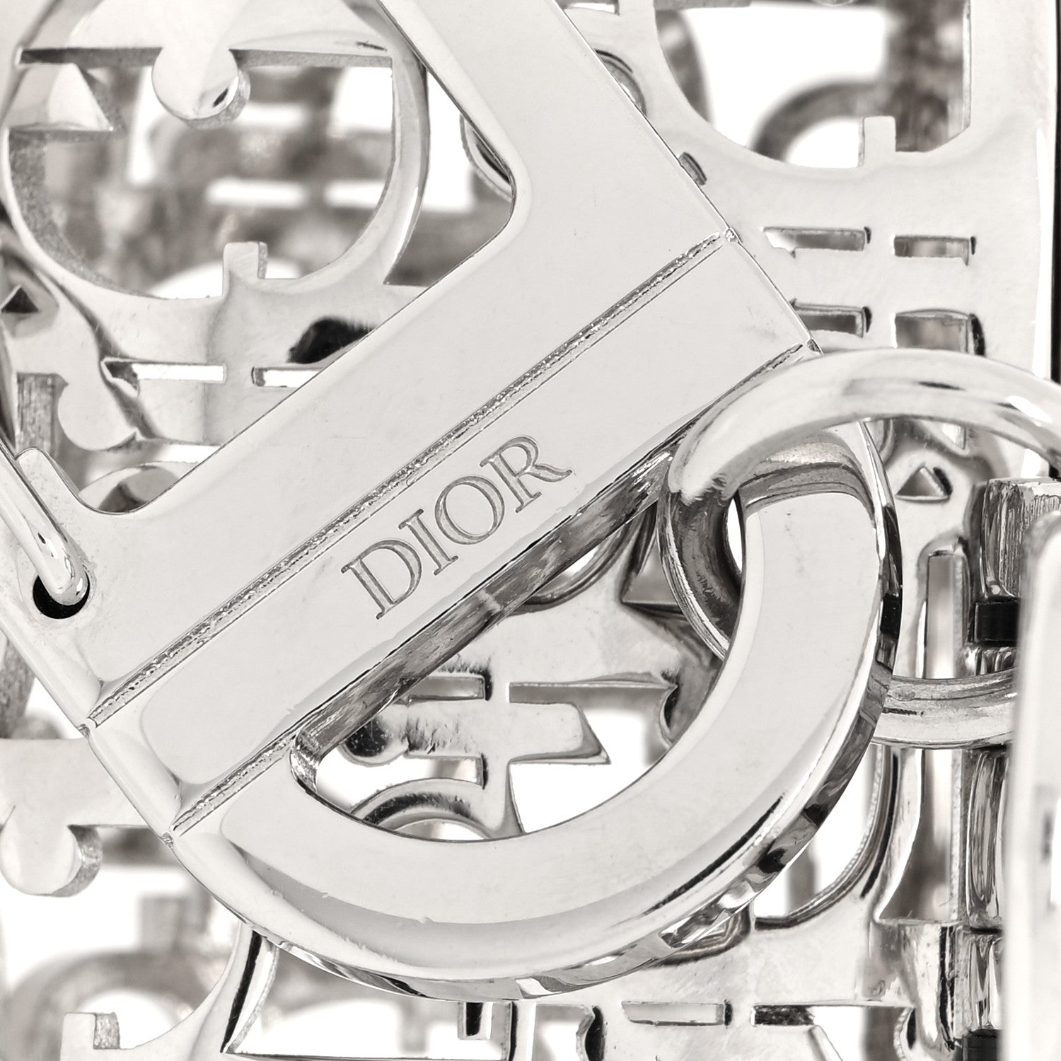 Christian Dior Metal Oblique Airpods Pro Case Silver 1634090