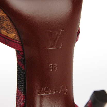 Louis Vuitton Monogram Karung Jokes Peep Toe Pumps 38 2 of 8