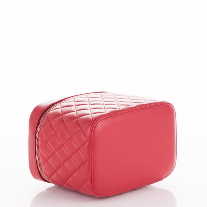 Chanel Lambskin Quilted Large Vanity Pouch Dark Red 4 of 7