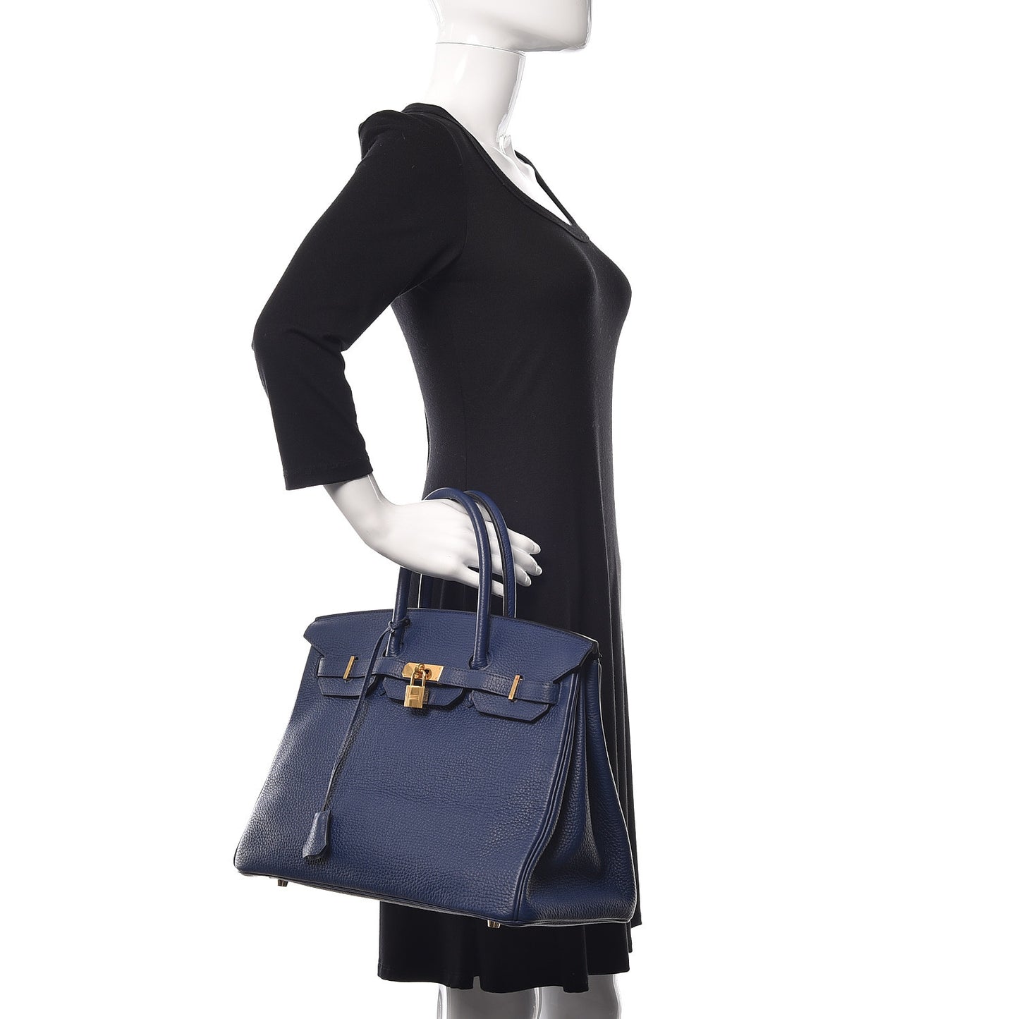 Taurillon Clemence Birkin 35 Bleu Saphir