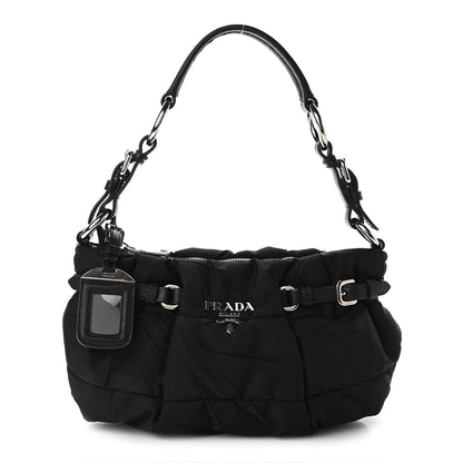 Prada Tessuto Nylon Quilted Shoulder Bag Black 1 of 9