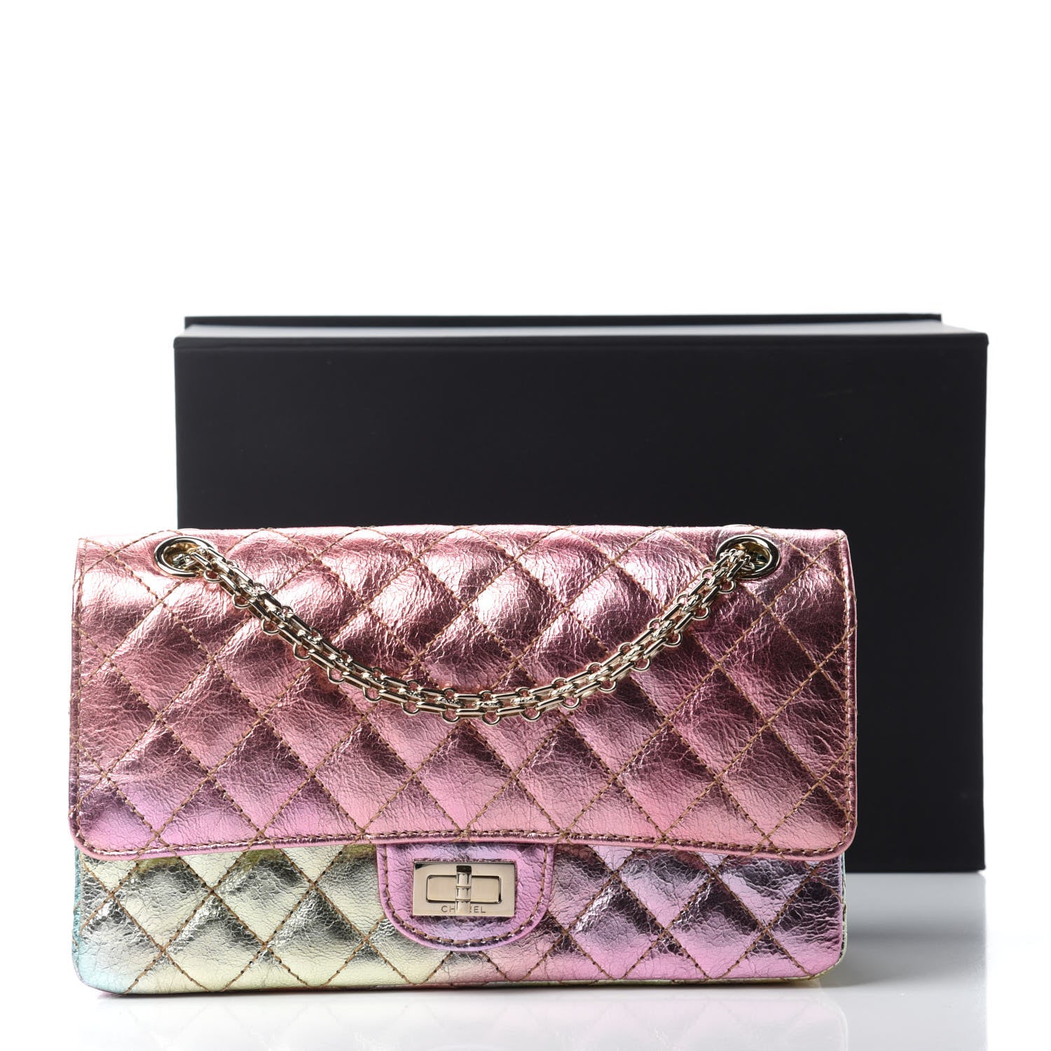 Chanel Metallic Goatskin Quilted 2.55 Reissue 225 Flap Multicolor 11 of 11
