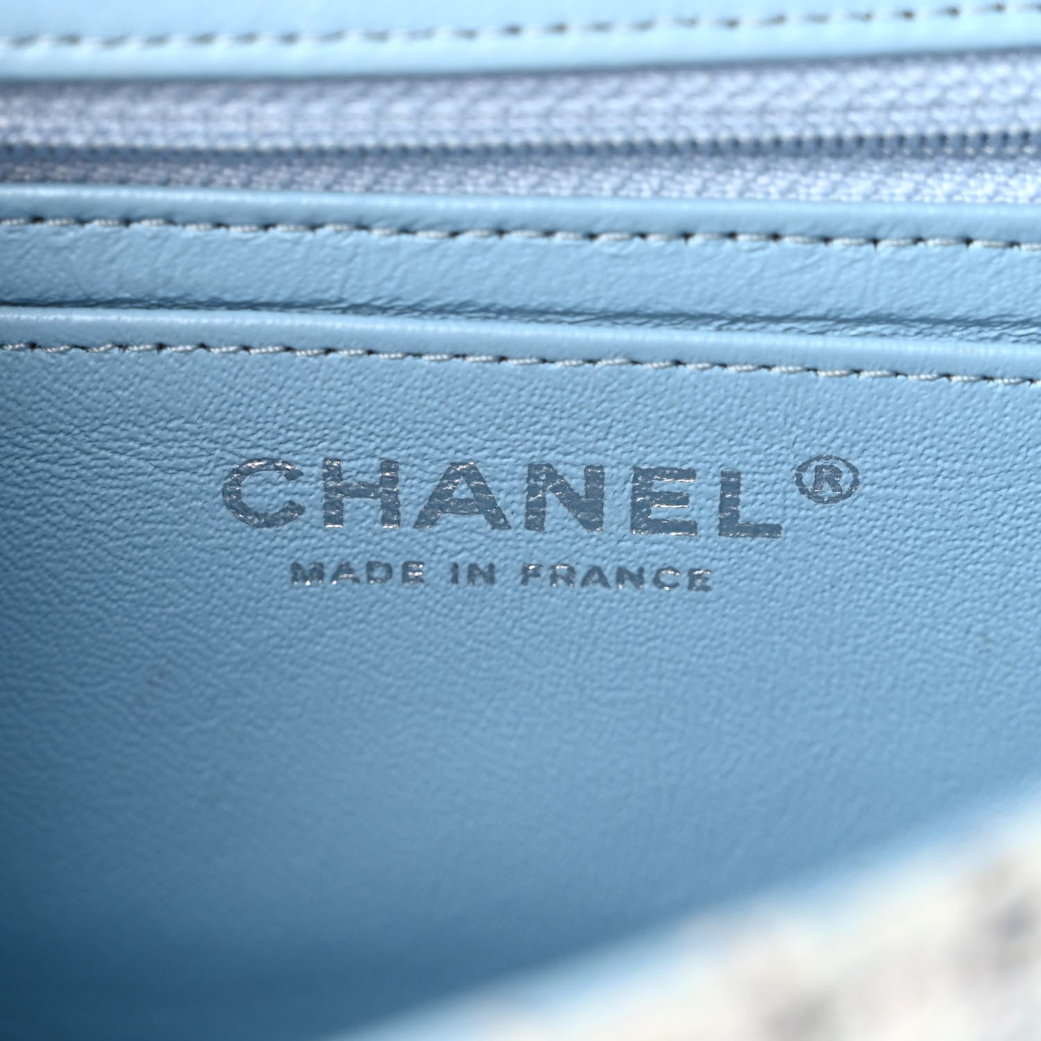 Chanel Tweed Braid Mini Flap Blue White Navy 6 of 13