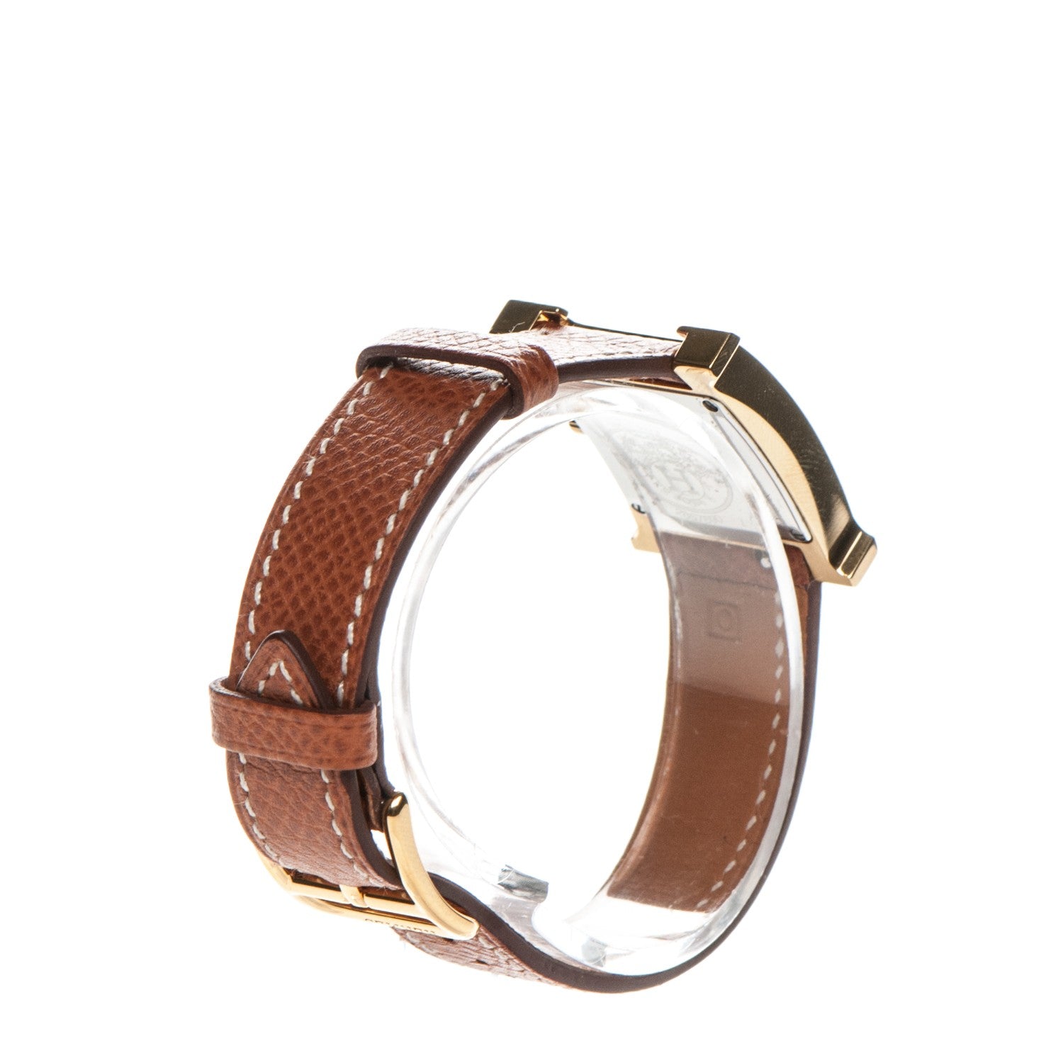Hermes Stainless Steel Epsom 21mm Heure H Hour Quartz Watch Gold 5 of 9