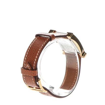 Hermes Stainless Steel Epsom 21mm Heure H Hour Quartz Watch Gold 5 of 9