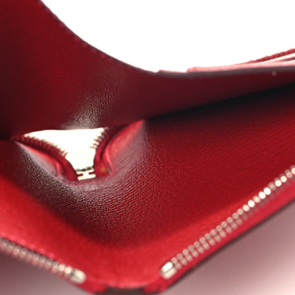 Hermes Ostrich Azap Vertical Wallet Rouge Vif 6 of 10