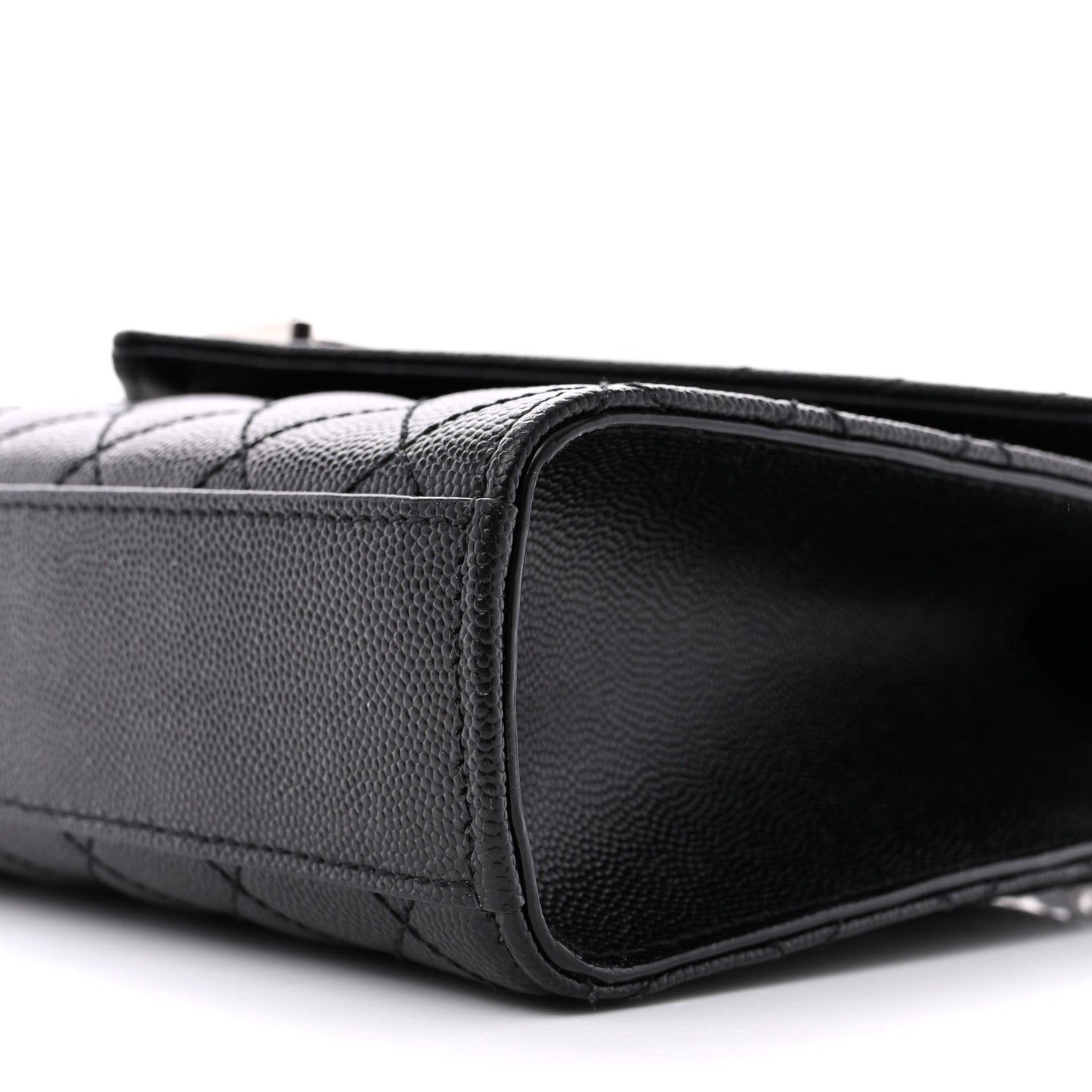 Saint Laurent SAINT LAURENT Grain De Poudre Textured Mixed Matelasse Triquilt Medium Monogram Satchel Black 10 of 14