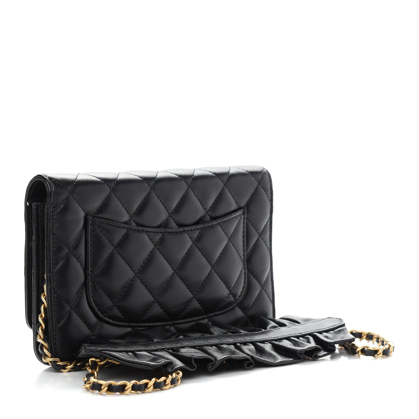 Lambskin Quilted Romance Wallet on Chain WOC Black