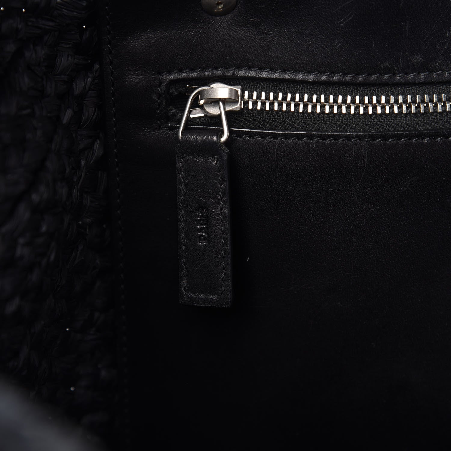 Saint Laurent Raffia Medium Panier Bag Black 9 of 9