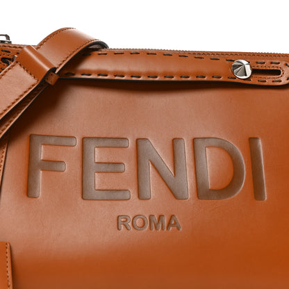 Fendi Vitello King Logo Embossed Medium By The Way Boston Bag Cuoio 8 of 10