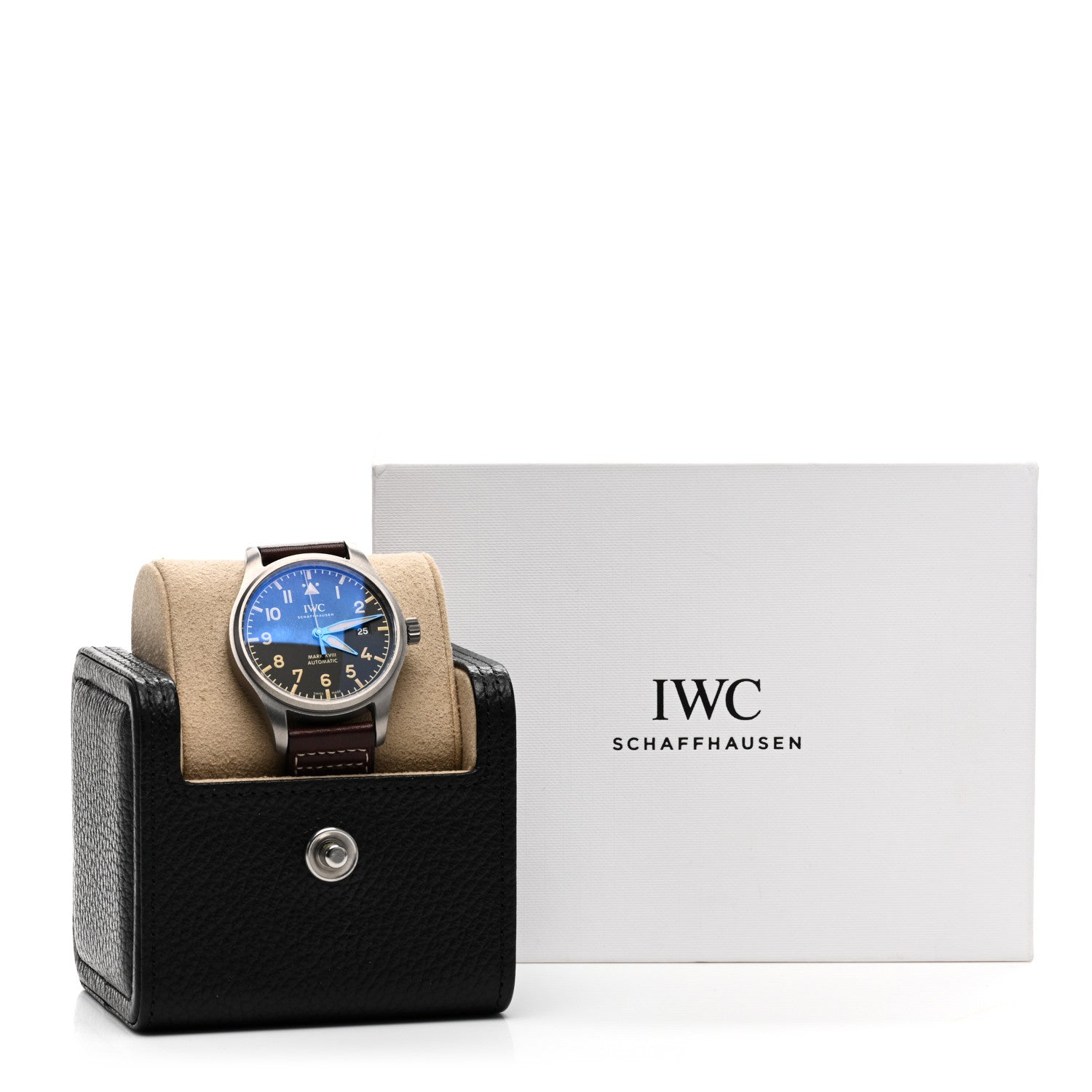 IWC Titanium Calfskin 40mm Pilot Mark XVIII Heritage Automatic Watch Black IW327006 10 of 10